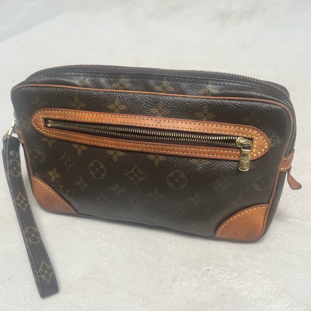 Auth Louis Vuitton Clutch Bag  Marly Dragonne GM Monogram from France